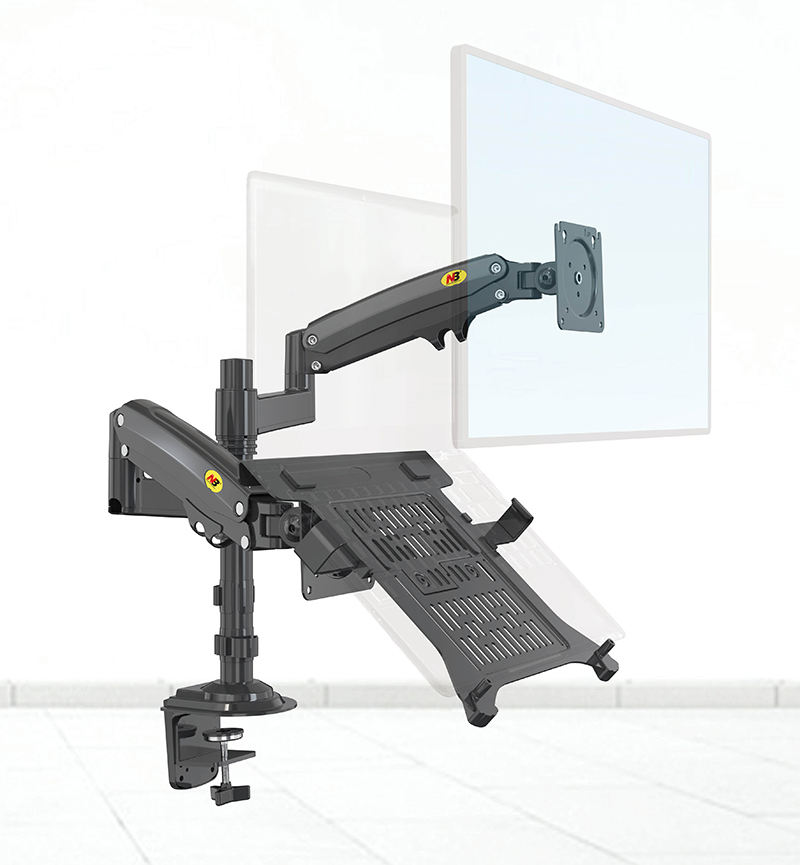 Document Holder Monitor - Desktop NB H180-FP Gas Spring Dual