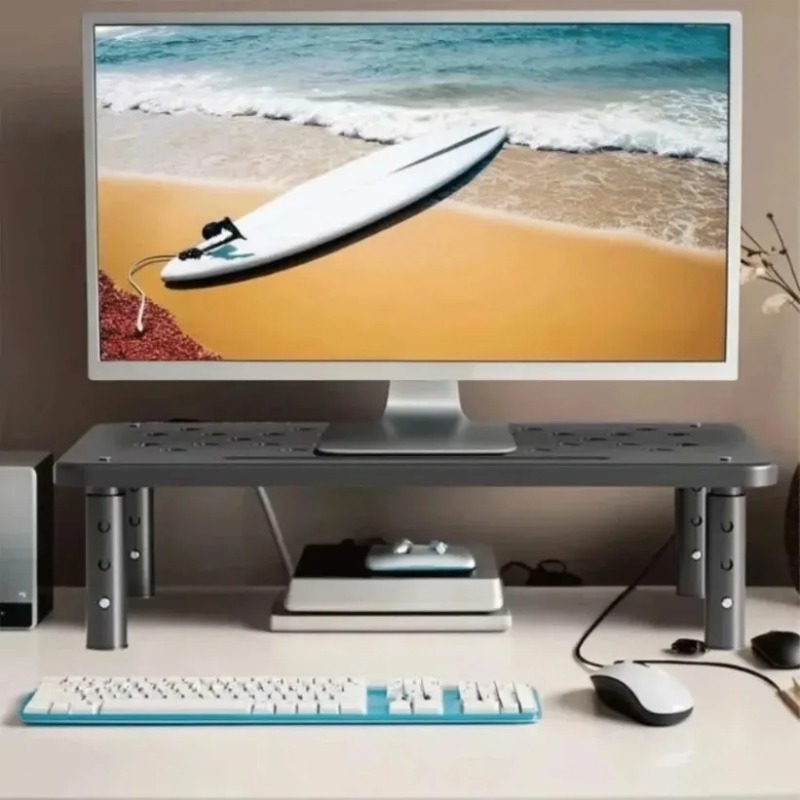 Document Holder Monitor - Height Adjustable Monitor Stand Riser Desk